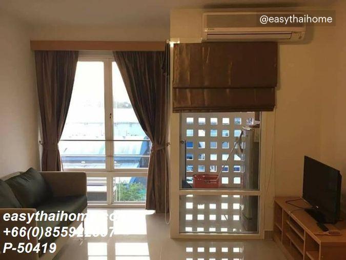 รูป P-50419 ห้องสตูดิโอวิวเมือง @ไอ-เฮาส์ พระราม 9-เอกมัย 10,000 บาท/เดือน ใกล้ Airport Link รามคำแหง | Line Id: @easythaihome | 085-592-2897 - รูปที่ 2/5
