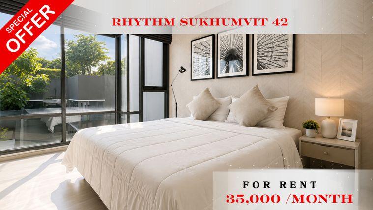 รูป 🍀🍀 Cozy room🍀 ให้เช่า📌 ริทึ่ม สุขุมวิท 42(Line: @rent2022)BTS เอกมัยพร้อมเข้าอยู่ 🔖A01191 - รูปที่ 1/12