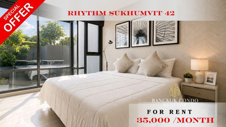 รูป 🍀🍀 Cozy room🍀 ให้เช่า📌 ริทึ่ม สุขุมวิท 42(Line: @rent2022)BTS เอกมัยพร้อมเข้าอยู่ 🔖A01191 - รูปที่ 1/12