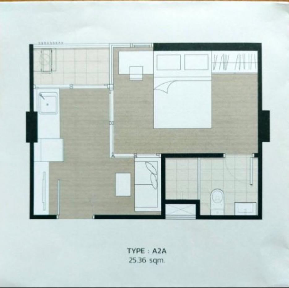 รูป 🏡 ให้เช่า Kave Town Space 💖  ✨ ตึก D ชั้น 8 ห้องมุม เจ้าของอยู่เอง ไม่เคยปล่อยเช่า ✅️ พร้อมเข้าอยู่ - รูปที่ 12/17