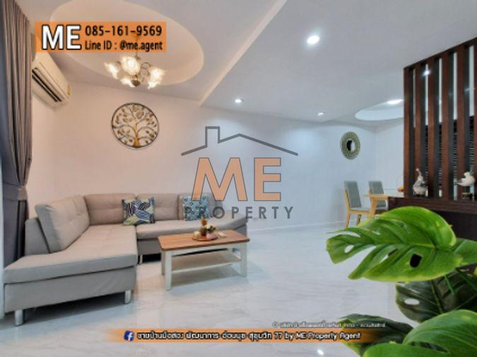 รูป ขาย📌 ทาวน์โฮม พฤกษาวิลล์ 57 พัฒนาการ 32 ตกแต่งหรู โรงจอดรถกว้าง เฟอร์นิเจอร์ครบ เดินทางสะดวก ใกล้ Airport Link หัวหมาก โทร 064-954-9619 (TB64-22) - รูปที่ 3/27