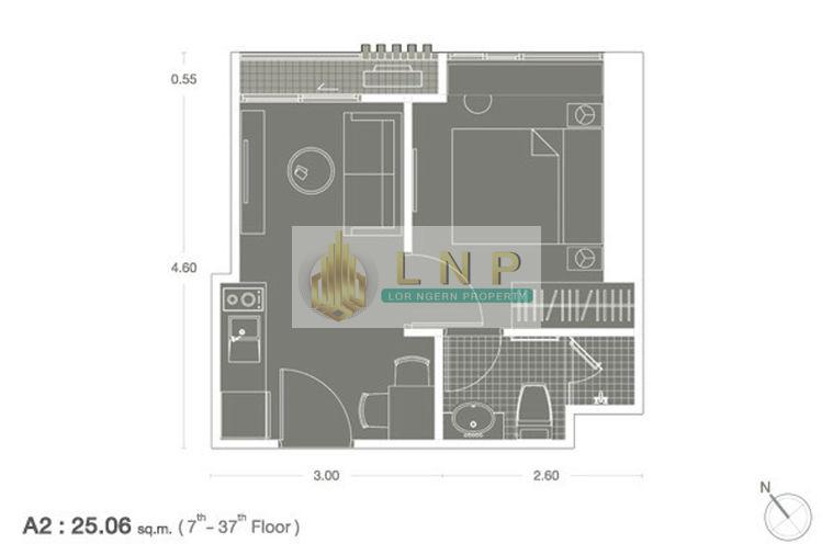 รูป 🏢 ให้เช่าคอนโด : Noble Revolve Ratchada (โนเบิล รีวอลฟ์ รัชดา) รหัสทรัพย์ | 📌LNP-C8594 - รูปที่ 5/5