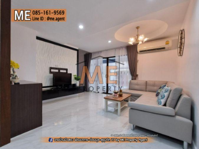 รูป ขาย📌 ทาวน์โฮม พฤกษาวิลล์ 57 พัฒนาการ 32 ตกแต่งหรู โรงจอดรถกว้าง เฟอร์นิเจอร์ครบ เดินทางสะดวก ใกล้ Airport Link หัวหมาก โทร 064-954-9619 (TB64-22) - รูปที่ 9/27