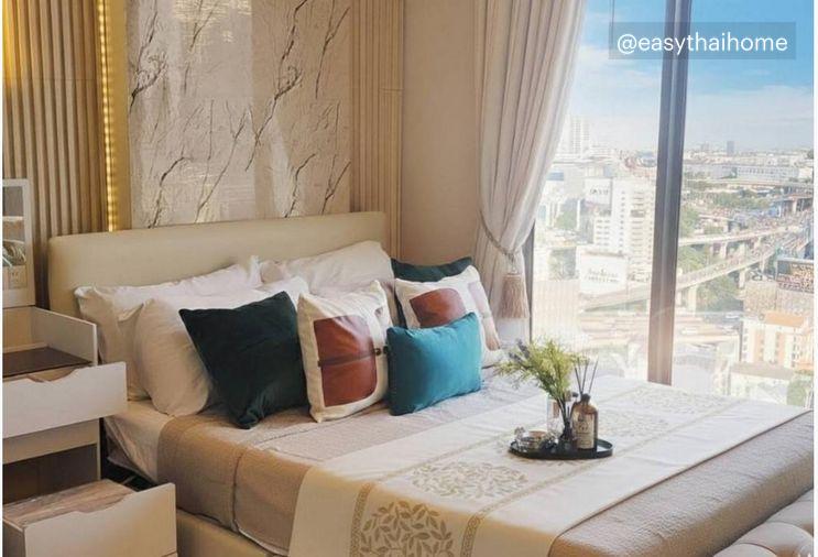 รูป P-50647 — ให้เช่าคอนโด ชั้น 35 High Floor The Room Phayathai 1 ห้องนอน วิวเมือง ใกล้ BTS พญาไท 085-592-2897 Line: @easythaihome - รูปที่ 1/21