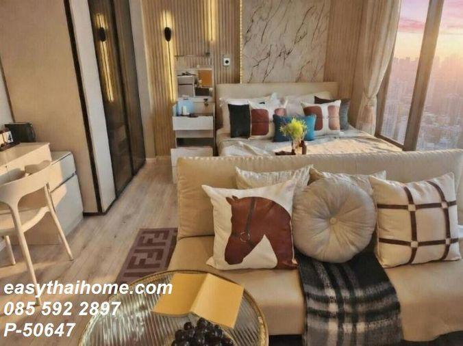 รูป P-50647 — ให้เช่าคอนโด ชั้น 35 High Floor The Room Phayathai 1 ห้องนอน วิวเมือง ใกล้ BTS พญาไท 085-592-2897 Line: @easythaihome - รูปที่ 8/21