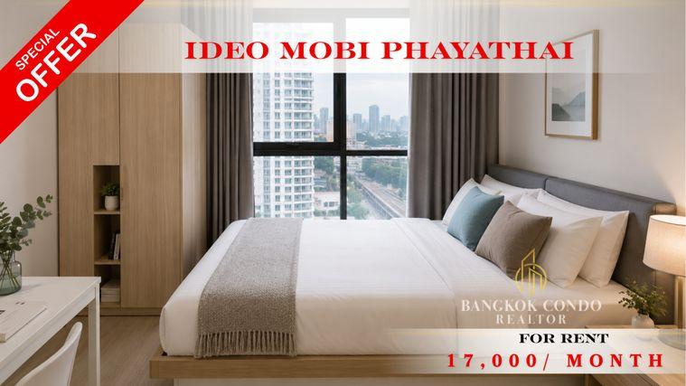 รูป 🍀🍀Prime condo location 🚆ให้เช่า 📌 ไอดีโอ โมบิ พญาไท 🌸 (Line:@rent2022) พร้อมอยู่ ✨A04595 - รูปที่ 1/13