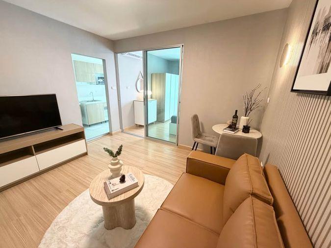 รูป 🔥ขายด่วน คอนโด Smart Condo Watcharapol สมาร์ท คอนโด วัชรพล  ✅ ทำเลดีติดถนนใหญ่ ใกล้รถไฟฟ้าและทางด่วน ตกแต่งใหม่เอี่ยม พร้อมเข้าอยู่✨ - รูปที่ 6/11