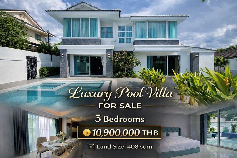 รูป 🔥ขาย ลักชัวรี่พูลวิลล่า พัทยา Luxury Pool Villa Pattaya ใกล้หาดจอมเทียน ทำเล Prime พัทยา ชัยพฤกษ์ 2/7 - รูปที่ 1/9