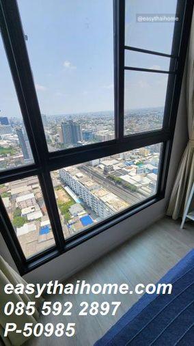 picture P-50985 — For Rent: Quinn Condo Ratchada 32nd Floor Near MRT Sutthisan. 085-592-2897 Line: @easythaihome - 4/13