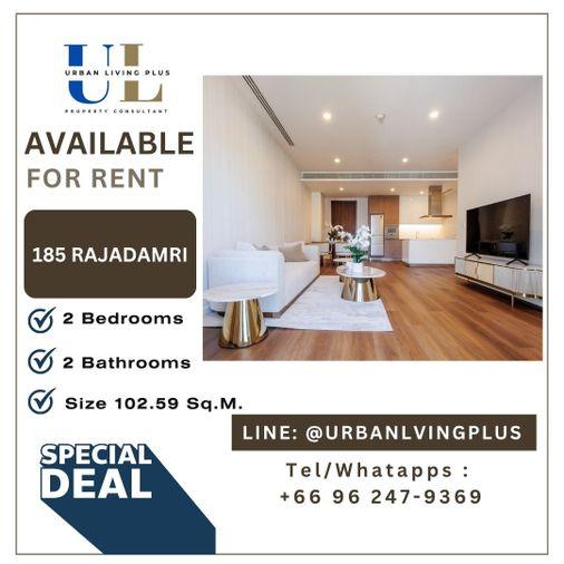 รูป ( UL2604231 ) Tel/Line 096-247-9369✨สำหรับเช่า 185 ราชดำริ 2 ห้องนอน 2 ห้องน้ำ ขนาด 102.59 ตร.ม. ห้องสวย ห้องใหม่ พร้อมเข้าอยู่✨ - รูปที่ 1/10