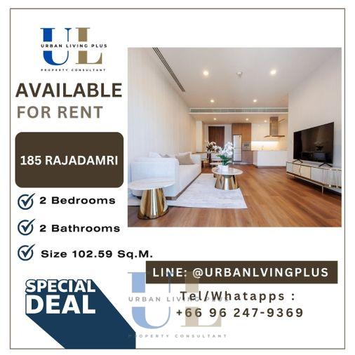 รูป ( UL2604231 ) Tel/Line 096-247-9369✨สำหรับเช่า 185 ราชดำริ 2 ห้องนอน 2 ห้องน้ำ ขนาด 102.59 ตร.ม. ห้องสวย ห้องใหม่ พร้อมเข้าอยู่✨ - รูปที่ 1/10
