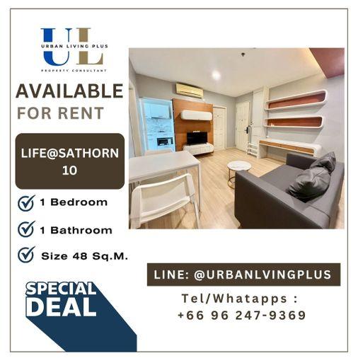 รูป ( UL2605262 ) Tel/Line 096-2479369 ✨ให้เช่า LIFE @SATHORN10 Condo , 1 ห้องนอน, 1 ห้องน้ำ, ขนาด 48 ตร.ม. ห้องสวย , พร้อมอยู่, ราคาพิเศษ!! - รูปที่ 1/7