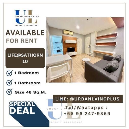 รูป ( UL2605262 ) Tel/Line 096-2479369 ✨ให้เช่า LIFE @SATHORN10 Condo , 1 ห้องนอน, 1 ห้องน้ำ, ขนาด 48 ตร.ม. ห้องสวย , พร้อมอยู่, ราคาพิเศษ!! - รูปที่ 1/7