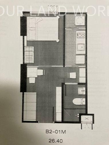 picture Knightsbridge Ramkhamhaeng Condo, 2.5 million baht, 26 square meters, 100% condition, owner has never lived in it. - 26/26