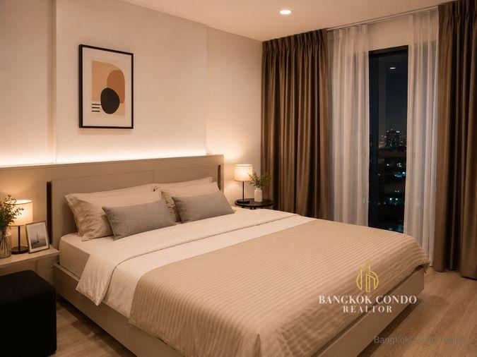 picture 💙🚆 Modern Room For Rent 📌 Ideo Mobi Sukhumvit 66 Condominium (Line: @rent2022) | Near BTS Udom Suk ✨ Ready to move in! ✨ 📌 Ref Code: A01251 - 3/9