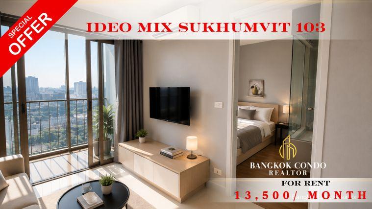 picture 🚆🌹 Prime Condo Location For Rent 📍 Ideo Mix Sukhumvit 103 (Line: @rent2022) | Prime Sukhumvit Location ✨ Ready to move in! ✨ 📌 Ref Code: A07891 - 1/9