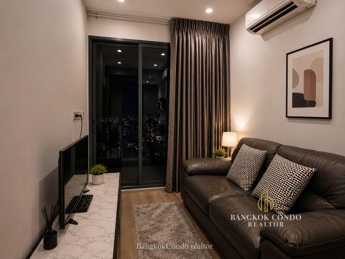 picture 💙🚆 Modern Room For Rent 📌 Ideo Mobi Sukhumvit 66 Condominium (Line: @rent2022) | Near BTS Udom Suk ✨ Ready to move in! ✨ 📌 Ref Code: A01251 - 5/9