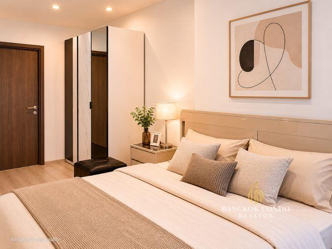 picture 💙🚆 Modern Room For Rent 📌 Ideo Mobi Sukhumvit 66 Condominium (Line: @rent2022) | Near BTS Udom Suk ✨ Ready to move in! ✨ 📌 Ref Code: A01251 - 2/9