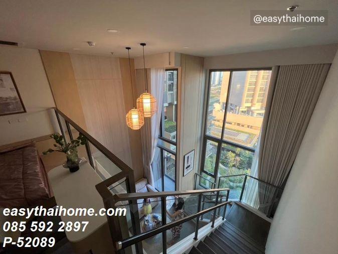 รูป P-52089 + คอนโดให้เช่าห้องหรูแบบ Duplex Whizdom The Forestias Maythopia 1 ห้องนอน ชั้น 10 วิวเมือง ใกล้ BTS อุดมสุข Line: @easythaihome 085-592-2897 - รูปที่ 2/13