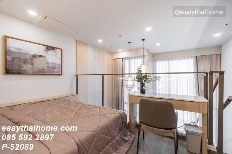 รูป P-52089 + คอนโดให้เช่าห้องหรูแบบ Duplex Whizdom The Forestias Maythopia 1 ห้องนอน ชั้น 10 วิวเมือง ใกล้ BTS อุดมสุข Line: @easythaihome 085-592-2897 - รูปที่ 11/13