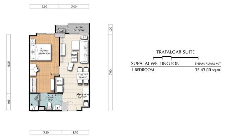 picture 9802, 1 Br. condo for rent at Supalai Wellington 1. - 6/15