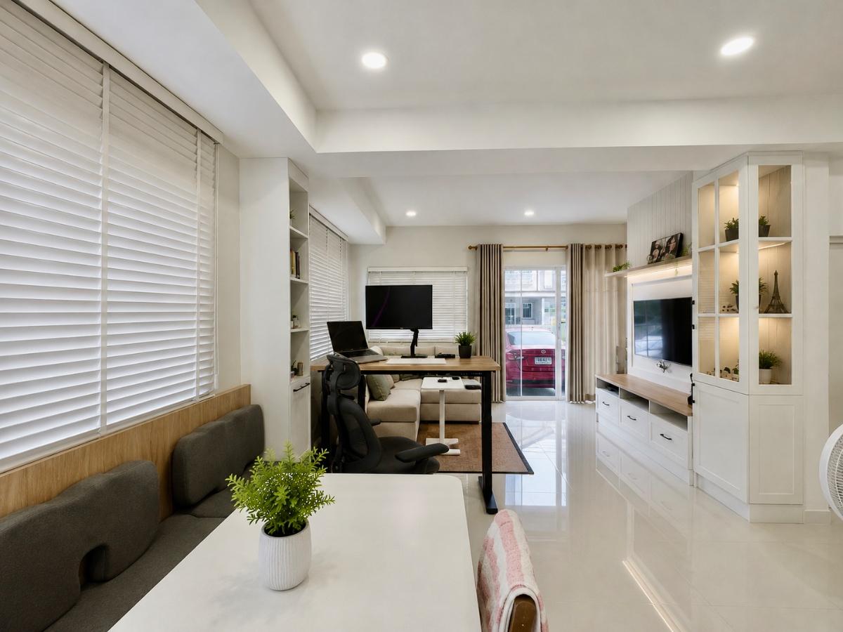 รูป ขายด่วน Townhome 2 ชั้น Indy Westgate | บ้านสวย ตกแต่งครบ Built-in ทั้งหลัง | ทำเลคลองบางไผ่–บางบัวทอง ใกล้ MRT คลองบางไผ่ - รูปที่ 8/33