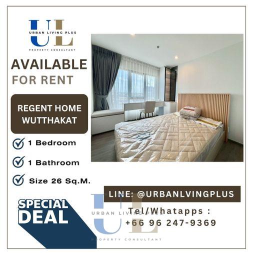 รูป ( UL2606051 ) ✨Tel/Line 096-2479369✨ให้เช่า รีเจ้นท์ โฮม วุฒากาศ 1 ห้องนอน 1 ห้องน้ำ ขนาด 26 ตร.ม. ห้องใหม่ พร้อมอยู่✨ - รูปที่ 1/10
