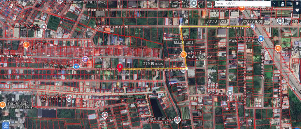 รูป ขาย ที่ดิน ราคาจับต้องง่าย รูปเหลี่ยม ซอยพัฒนาการ96 ถมแล้ว 89 ตรว เขตประเวศ เดินทางเข้า ทองหล่อ เพชรบุรีง่าย - รูปที่ 3/6