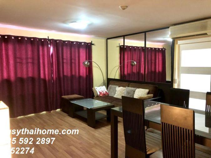 รูป P-52274 ห้องกว้างขวาง Lumpini Place Rama IV - Sathorn 2 ห้องนอน 2 ห้องน้ำ ชั้น 6 วิวเมือง ใกล้ MRT คลองเตย Line: @easythaihome 085-592-2897 - รูปที่ 5/10