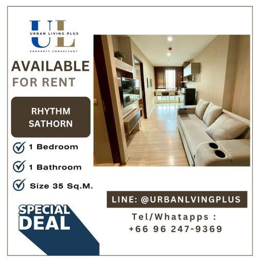 รูป ( UL2606113 ) ✨Tel/Line 096-2479369✨ สำหรับเช่า !! คอนโด ริธึ่ม สาทร21 , 1 ห้องนอน 1 ห้องน้ำ ขนาด 35 ตร.ม. ห้องสวย สภาพดี✨✨ - รูปที่ 1/6