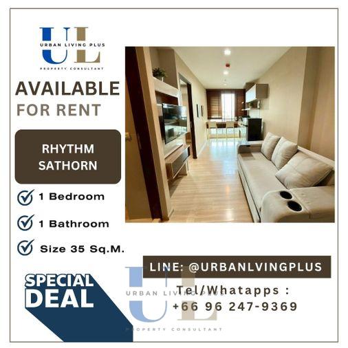 รูป ( UL2606113 ) ✨Tel/Line 096-2479369✨ สำหรับเช่า !! คอนโด ริธึ่ม สาทร21 , 1 ห้องนอน 1 ห้องน้ำ ขนาด 35 ตร.ม. ห้องสวย สภาพดี✨✨ - รูปที่ 1/6