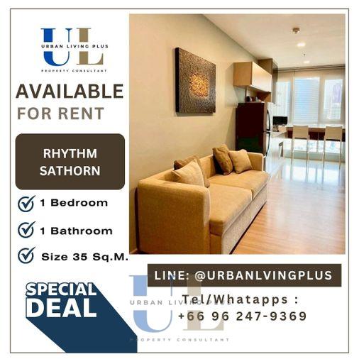 รูป ( UL2606114 ) ✨Tel/Line 096-2479369✨ สำหรับเช่า !! คอนโด ริธึ่ม สาทร21 , 1 ห้องนอน 1 ห้องน้ำ ขนาด 35 ตร.ม. ห้องสวย รีโนเวทใหม่✨✨ - รูปที่ 1/6