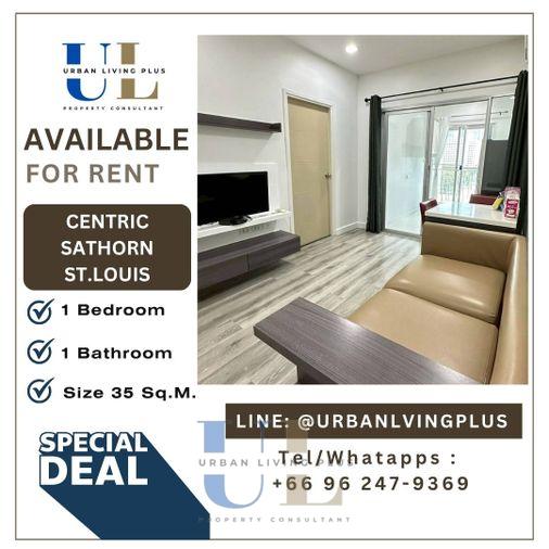 รูป ( UL2606125 )✨Tel/Line 096-2479369✨ ให้เช่า !! เซ็นทริค สาทร - เซนต์หลุยส์ 1 ห้องนอน 1 ห้องน้ำ ขนาด 35 ตร.ม. ห้องสวย พร้อมอยู่✨✨ - รูปที่ 1/9