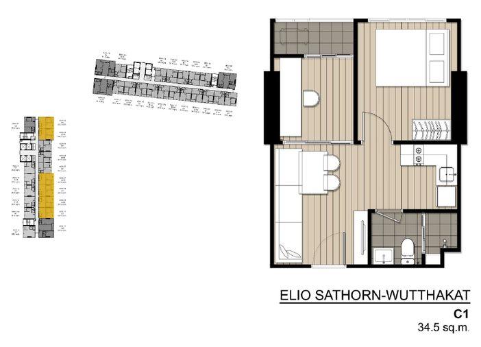 รูป 🔥ขายด่วน ห้องใหม่มาก🔥 Elioสาทร - วุฒากาศ, ห้องOne Bed Plus 35sqm ชั้น29 ตึกA ใกล้BTSวุฒากาศ โทร087-355-2274 - รูปที่ 43/43