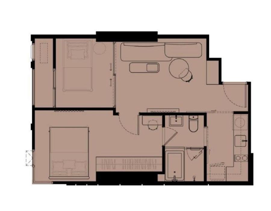picture Rare Item!! High Floor Reference Ekkamai 1bed+ Unit For Sale!! - 3/12
