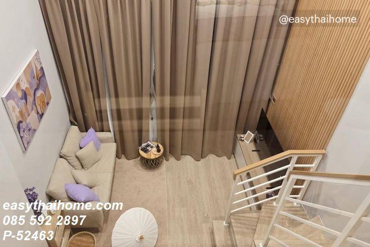 รูป P-52463 ให้เช่าห้องแบบ Duplex คอนโดห้องสวย คัลเจอร์ จุฬา ใกล้ MRT สามย่าน ชั้น20 เฟอร์ครบ มีเครื่องซักผ้า Line: @easythaihome 085-592-2897 - รูปที่ 6/10