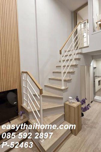 รูป P-52463 ให้เช่าห้องแบบ Duplex คอนโดห้องสวย คัลเจอร์ จุฬา ใกล้ MRT สามย่าน ชั้น20 เฟอร์ครบ มีเครื่องซักผ้า Line: @easythaihome 085-592-2897 - รูปที่ 2/10