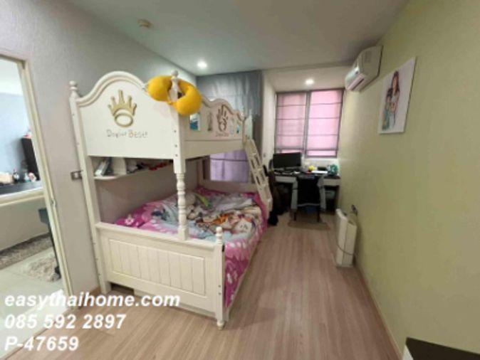 รูป P-47659 🔑 ให้เช่าห้องแบบ 2นอน คอนโดห้องสวย ทรี คอนโด เอกมัย ใกล้ BTS เอกมัย ชั้น2 เฟอร์ครบ มีเครื่องซักผ้า วิวเมือง Line: @easythaihome 085-592-2897 - รูปที่ 9/13
