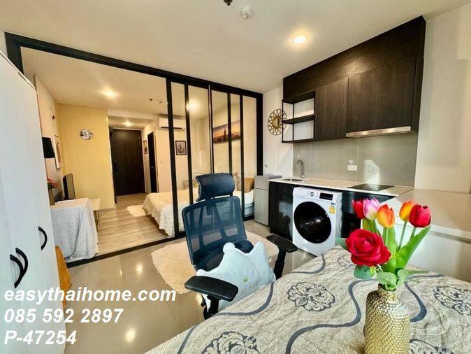 รูป P-47254 🔑 ให้เช่าคอนโดเอ็กซ์ที ห้วยขวาง ห้องสตูดิโอ ตึกA ชั้น23 วิวเมือง ใกล้ MRT ห้วยขวาง Line: @easythaihome 085-592-2897 - รูปที่ 15/15