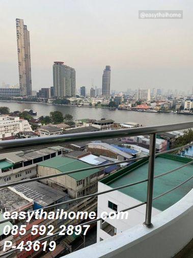 รูป P-43619 🔑 ให้เช่าคอนโดศุภาลัย ริเวอร์เพลส ห้องสตูดิโอ ชั้น12A วิวโค้งแม่น้ำเจ้าพระยา ใกล้ BTS วงเวียนใหญ่ Line: @easythaihome 085-592-2897 - รูปที่ 5/5