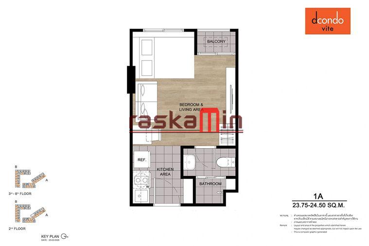 รูป 🌿 ขายคอนโด dcondo Vite Pattaya by Sansiri | Type 1A | โควต้าไทย - รูปที่ 3/5