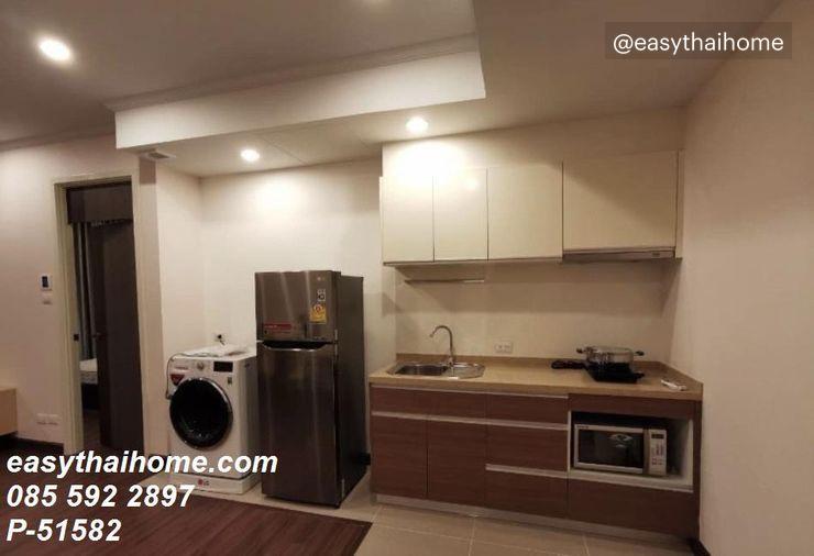 รูป P-51582 (ให้เช่าคอนโดใกล้ BTS ช่องนนทรี) ศุภาลัย เอลีท สาทร-สวนพลู ห้อง 1นอน1น้ำ ชั้น12A วิวเมือง Line: @easythaihome 085-592-2897 - รูปที่ 2/9