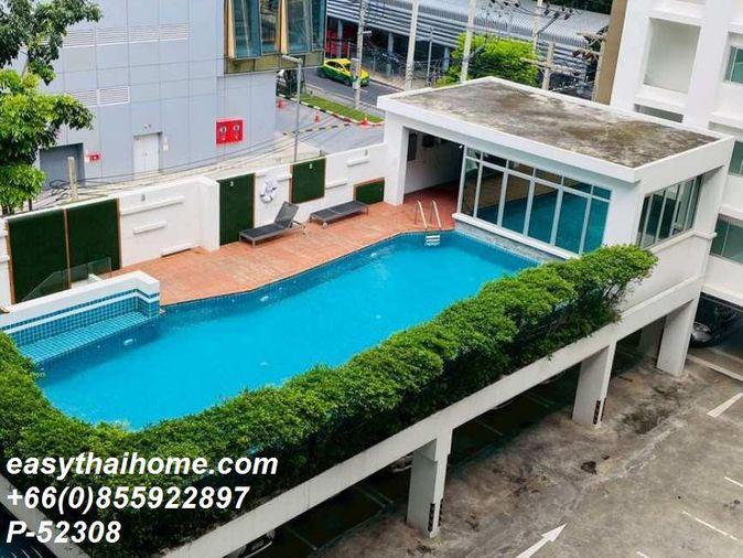 รูป P-52308 > คอนโดให้เช่า Condo One Thonglor ห้องสตูดิโอ ชั้น 6 วิวสระว่ายน้ำ ใกล้ BTS ทองหล่อ Line: @easythaihome 085-592-2897 - รูปที่ 7/9