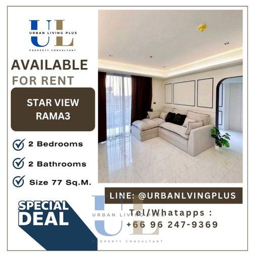 รูป ( UL2606231 ) ✨Tel/Line 096-2479369✨ ให้เช่า คอนโด สตาร์วิว 2 ห้องนอน 2 ห้องน้ำ ขนาด 77 ตร.ม. ขั้นสูง ลิฟต์ส่วนตัว ราคาดีมาก🔥 🔥 - รูปที่ 1/14