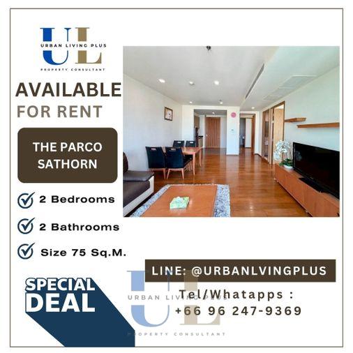 รูป ( UL2606227 )✨Tel/Line 096-2479369 ✨ให้เช่า เดอะ พาร์โก สาทร 2 ห้องนอน 2 ห้องน้ำ ขนาด 75 ตร.ม. ห้องสวย ชั้นสูง !!! 🔥🔥🔥 - รูปที่ 1/11