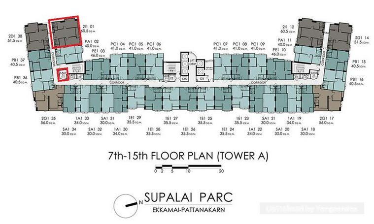 รูป Call : 061-227-7792 ขายเท่าทุน ไม่บวกกำไร!! SUPALAI PARC Ekkamai-Pattanakarn ตึก A ชั้น 12 วิวสระว่ายน้ำ Rare Item Room (เจ้าของขายเอง) - รูปที่ 2/13
