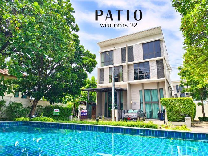 รูป ขาย ทาวน์โฮมหรู Patio พัฒนาการ 32 หน้าสระน้ำ 33.6ตร.ว. 8.3 ล้านบาท หลังริม 3.5 ชั้น 3ห้องนอน 3ห้องน้ำ เข้าออกได้หลายทาง - รูปที่ 1/24