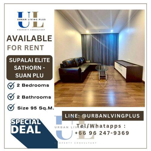 รูป ( UL2606292 ) Tel/Line 096-2479369✨ให้เช่า ศุภาลัย เอลีท สาทร สวนพลู 2 ห้องนอน 2 ห้องน้ำ ขนาด 95 ตร.ม. พร้อมเข้าอยู่ ราคาดีที่สุด! - รูปที่ 1/10