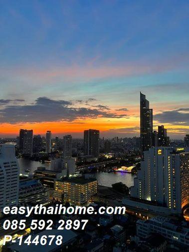 picture P-144678 📢 Condo for Rent River View Near BTS Surasak | State Tower Project, 30th Floor Line: @easythaihome 085-592-2897 - 5/23