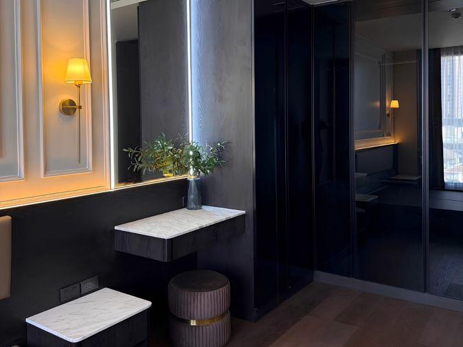 รูป 🔥 IDEO Q Sukhumvit 36 ห้องใหญ่ Luxury 46 ตร.ม. ใกล้ BTS ทองหล่อ เพียง 45,000 บาท ✨ 1 ห้องนอน ชั้น 9 ทำเลสุขุมวิท Prime  พร้อมเข้าอยู่ 🏙️ - รูปที่ 4/8